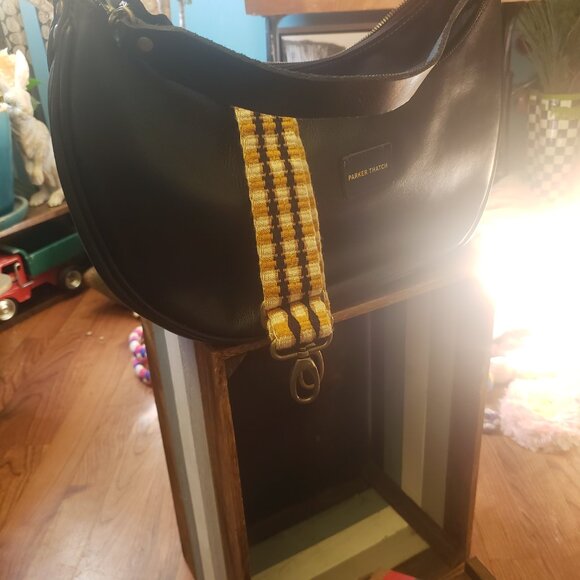 Parker Thatch Black Leather Luna with Retired woven strap - Picture 6 of 7